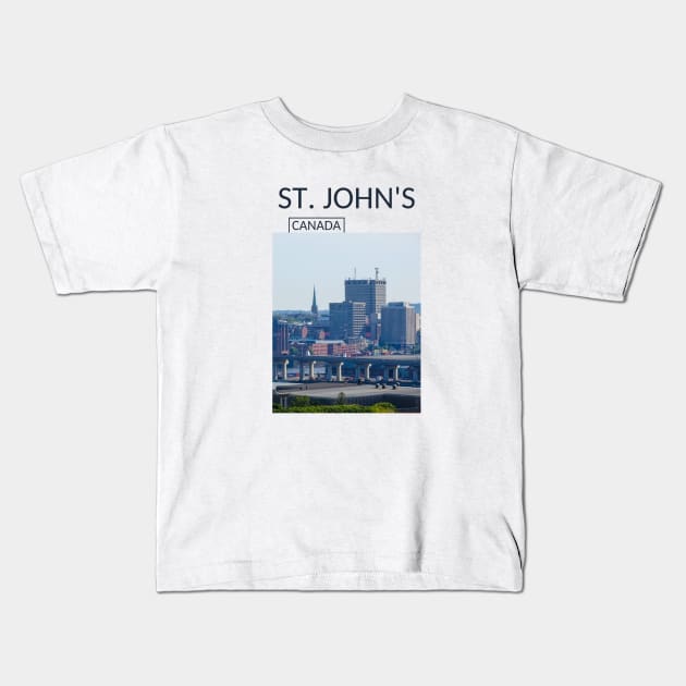 St Johns Newfoundland and Labrador Canada Gift for Canadian Canada Day Present Souvenir T-shirt Hoodie Apparel Mug Notebook Tote Pillow Sticker Magnet Kids T-Shirt by Mr. Travel Joy